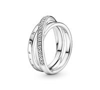 PANDORA Anello 199057C01-52 Fascia tripla incrociata