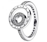 PANDORA Anello Cerchi con Logo e Pavé 192316C01-54