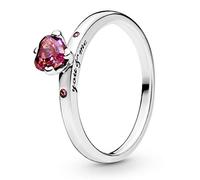 PANDORA Anello con cuore rosso brillante, 50