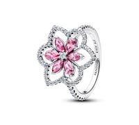 PANDORA Anello da cocktail da donna in argento 194577C01, 54, Argento sterling, Zirconia cubica