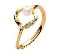 Pandora Anello da donna con piccola perla color oro 163831C01, 52/16,6, Argento sterling, Perla