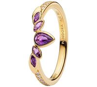 Pandora Anello da Donna Disney Frozen Regina Anna Tiara Oro 164135C01, 56/17,8, Argento Sterling, Zirconia cubica Cristallo