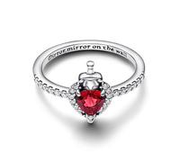 PANDORA Anello da donna Disney Villains Evil Queen Argento 193422C01, 58/18,5, Argento sterling, Cristallo