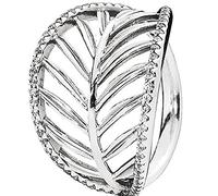 Pandora - Anello da Donna, in Argento 925 con zirconi Bianchi, Motivo: Foglie di Palma - 190952CZ, Argento, 16, cod. 190952CZ-56
