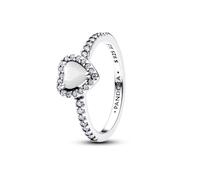 PANDORA Anello da donna in argento 925, cuore esaltato, bianco, 198421C11