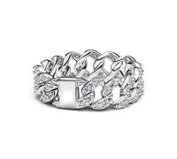 PANDORA Anello da donna in argento pavé 193557C01, 52/16,6, Argento sterling, Zirconia cubica