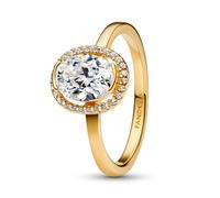 Pandora Anello Da Donna Ovale Brillante Aureola Color Oro 163802C01