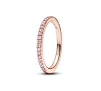 PANDORA Anello da donna scintillante, colore oro rosa, 182999C01, Argento sterling, Zirconia cubica