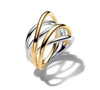 Pandora Anello Donna Essence, Argento Sterling, 2 mm, Doppio Colore, 164673C00
