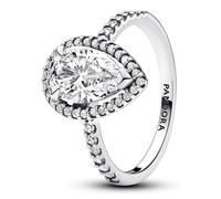 Pandora Anello Halo grande lucido taglio a pera 193012C01