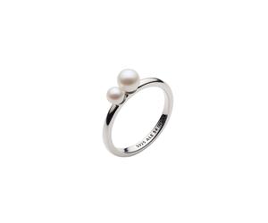 Pandora - Anello in Argento Sterling con Perla d'Acqua Dolce Coltivata Bianca Trattata e Zirconia Cubica Trasparente - - Accessories - Donna - Grigio - 54 MM