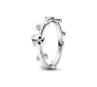 PANDORA - Anello Marvel Groot, in argento sterling, con pietre di zirconia cubica incolori e smalto nero
