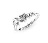 PANDORA Anello 191149C01-52 Cuore di Madre Pavé
