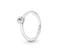 PANDORA Anello Moments Celestial con solitario a forma di stella brillante in argento Sterling con zirconia cubica trasparente, 50