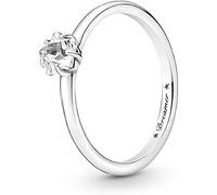 PANDORA Anello Moments Celestial con solitario a forma di stella brillante in argento Sterling con zirconia cubica trasparente, 60