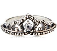PANDORA Anello Moments Regal con tiara in argento Sterling con zirconia cubica trasparente, 48