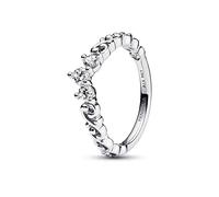 PANDORA Anello Moments Regal con tiara in argento Sterling con zirconia cubica trasparente, 58