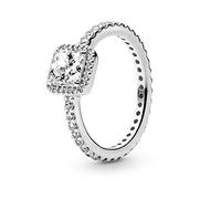 Pandora - Anello per Donna, Eleganza Senza Tempo, Argento 925, con zirconi Bianchi - 190947CZ, Argento, 18, Colore: Argento, cod. 190947CZ-58