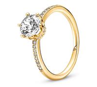 Pandora Anello scintillante placcato in oro Corona scintillante Shine 168289C01 52 mm