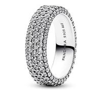 PANDORA Timeless Anello a fila singola in argento Sterling con pavé e zirconi cubici trasparenti, 54