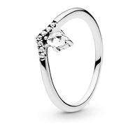 PANDORA Anello Wishbone classico in argento Sterling con zirconia cubica trasparente, 56