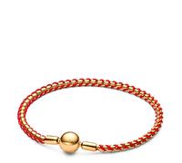 Pandora Bracciale a catena a serpente con cordino rosso 563816C01