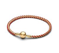 PANDORA Bracciale da donna a serpente oro/rosso 563816C01, 19 cm, Argento sterling, Nessuna pietra preziosa