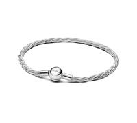 PANDORA Moments 593757C00-21 - Braccialetto a maglie di serpente in argento sterling, misura 21 cm, 21 cm, Argento sterling, Nessuna pietra preziosa