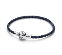 PANDORA Bracciale Moments 592790C01-S2 pelle blu