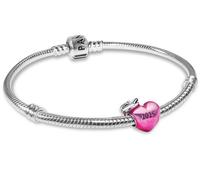 Pandora Bracciale Da Donna Starter Set Charms A Forma Di Cuore Rosa 2025