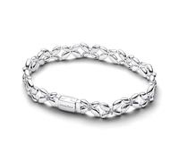 PANDORA Bracciale donna argento farfalla 594575C01, 20 cm, Argento, zirconia cubica