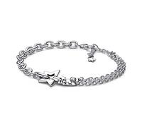 PANDORA Bracciale Moments con stella in argento Sterling e zirconia cubica trasparente, 18