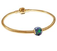 PANDORA Bracciale Starter Set da donna con ciondolo Pianeta Terra, gioiello moderno e versatile color oro 28195 21 cm