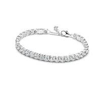 PANDORA Bracciale tennis da donna in argento con zirconi 593539C01, 18 cm, Argento sterling, Zirconia cubica