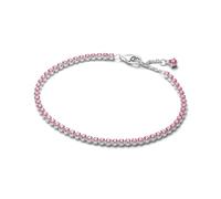 PANDORA Bracciale Tennis Donna Argento Con Zirconi Rosa 593927C02