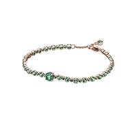 PANDORA Bracciale Tennis Donna Pavé Scintillante Verde 580044C01, Argento sterling, zirconia cubica