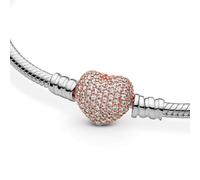 BRACCIALE CON CHIUSURA A CUORE PAVE' DONNA PANDORA