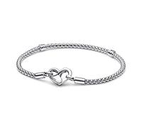 PANDORA Braccialetto a catena Moments in argento Sterling con chiusura a cuore, 23