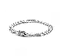 PANDORA-Braccialetto argento sterling zirconia cubica Donna, Argento, Eine Grösse - 599544C01, 19 cm
