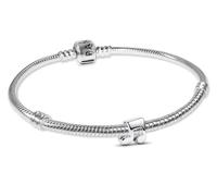 PANDORA Braccialetto da donna con ciondolo a forma di mini nota musicale, argento sterling 925, set di gioielli alla moda e moderni, confezione multiprodotto 21496 21 cm