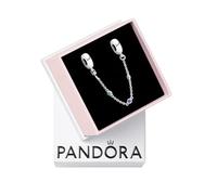 PANDORA Catenina di sicurezza Moments in argento Sterling con cristallo stellare blu e cielo