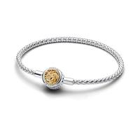 PANDORA Catenina in argento Sterling con chiusura a forma di sigillo della casa del Trono di Spade e bracciale placcato in oro 14k, 16