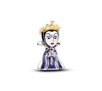 PANDORA Moments Disney Villains 764380C01 - Charm a forma di regina in argento sterling con lega di metallo placcato oro 14 carati e cristallo coltivato, compatibile con Moments