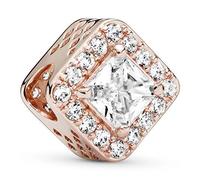 Pandora - Charm a Corona Scintillante Quadrata - - Accessories - Donna - Rosa - ONE SIZE
