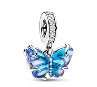PANDORA. Charm Ciondolo Farfalla Blu 792698C01., Argento Sterling
