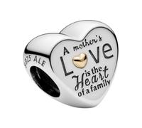 Pandora - Charm Cuore di Famiglia - - Accessories - Donna - Grigio - ONE SIZE