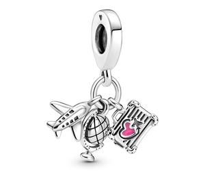 PANDORA Charm Di Gioielli Anhänger Aereo, Mappamondo E Valigia 799435C01