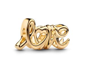 Pandora Charm Di Gioiello Amore Scritto A Mano Color Oro 763055C00