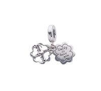 Pandora - Charm Doppio Pendente Amicizia Quadrifoglio - - Accessories - Donna - Grigio - ONE SIZE