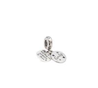 Pandora - Charm Doppio Pendente Amore di Famiglia - - Accessories - Donna - Grigio - ONE SIZE